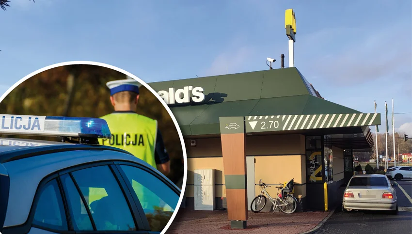 Przyjechał zjeść do McDonalda w Bełchatowie. „Obsłużyli” go policjanci - Zdjęcie główne