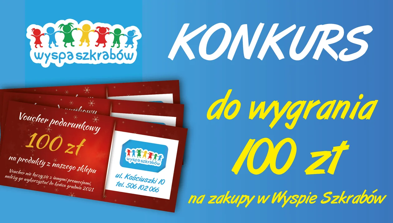 Weź udział w konkursie i wygraj VOUCHER na 100 zł na zakupy w Wyspie Szkrabów! - Zdjęcie główne