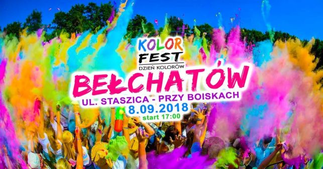 Barwny festiwal proszku holi w Bełchatowie - Zdjęcie główne