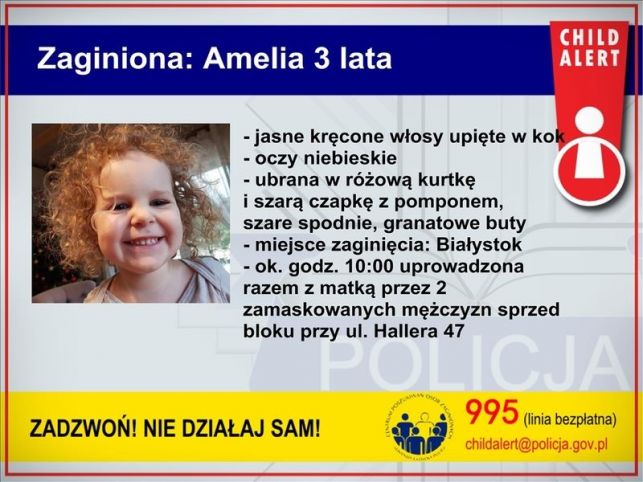 Cała Polska szuka uprowadzonej 3-letniej Amelki - Zdjęcie główne