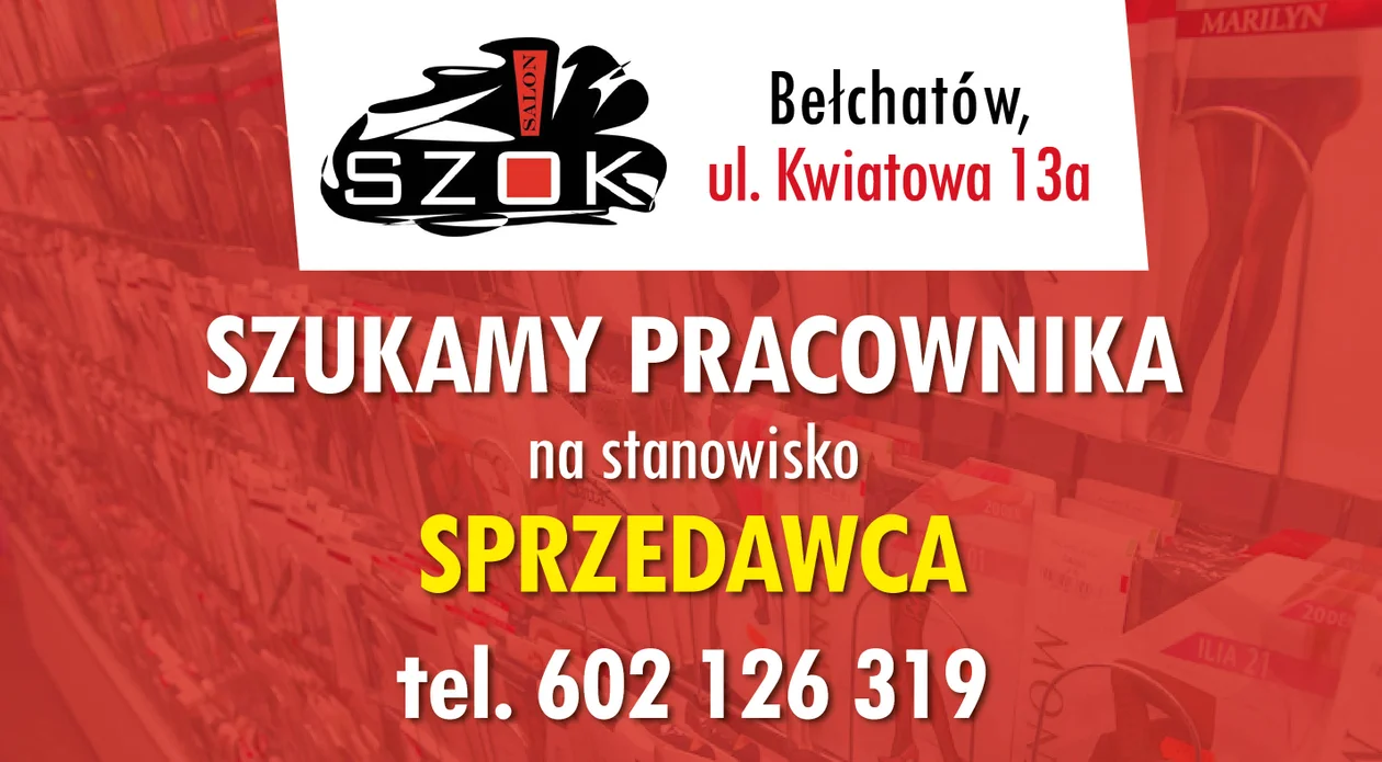 PRACOWNIK POSZUKIWANY! - Salon rajstop i skarpet SZOK Bełchatów - Zdjęcie główne