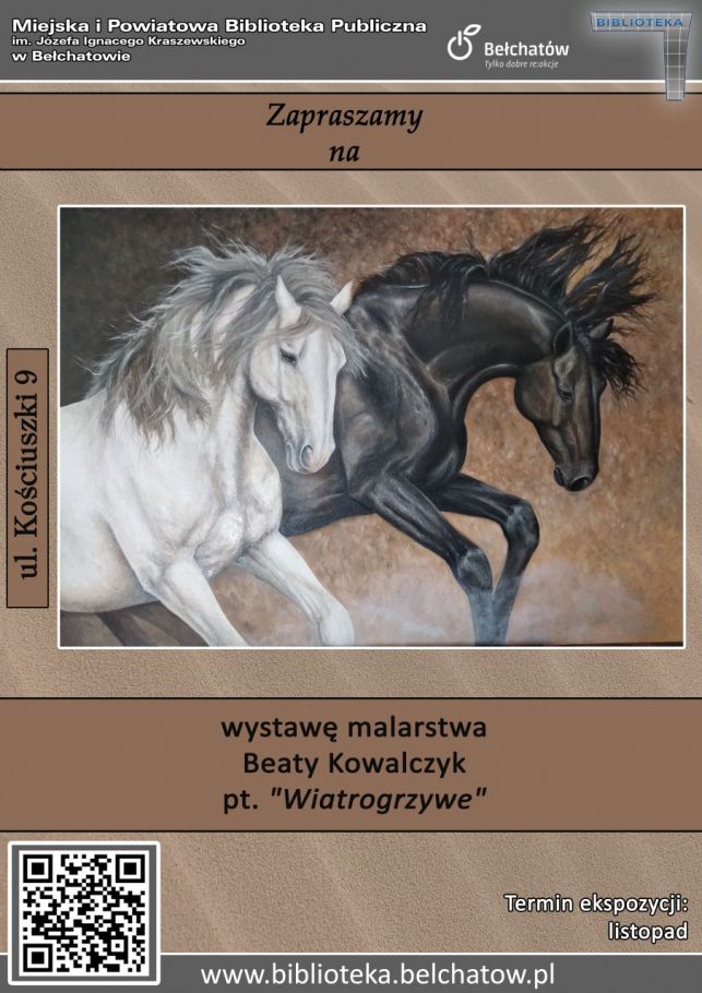 Wystawa  malarstwa - Beaty Kowalczyk pt. "Wiatrogrzywce" - Zdjęcie główne