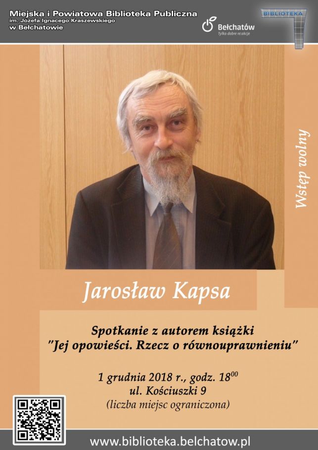 Spotkanie autorskie w bibliotece głównej  z Jarosławem Kapsą - Zdjęcie główne