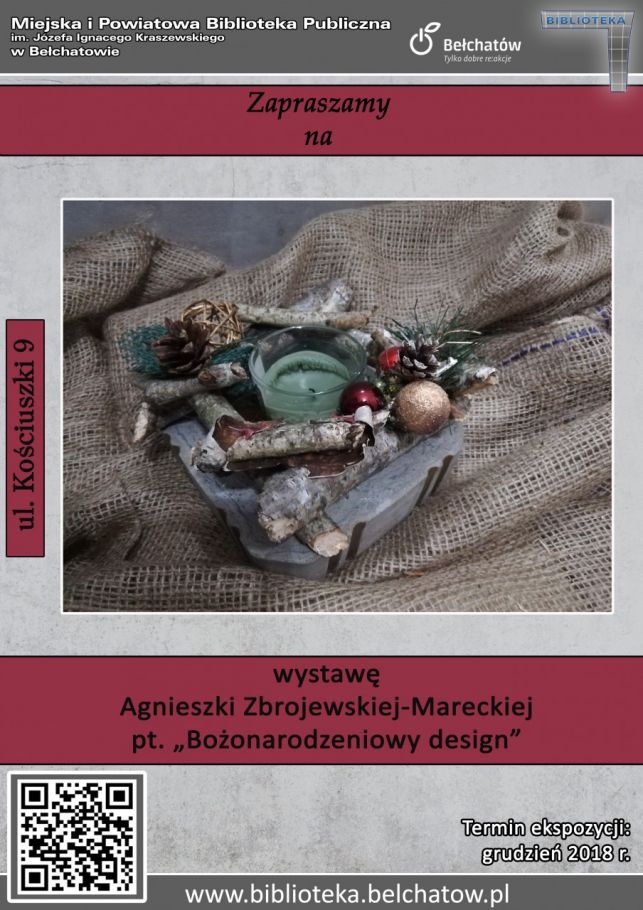 Wystawa autorska w bibliotece Agnieszki Zbrojewskiej-Mareckiej pt.: „Bożonarodzeniowy design” - Zdjęcie główne