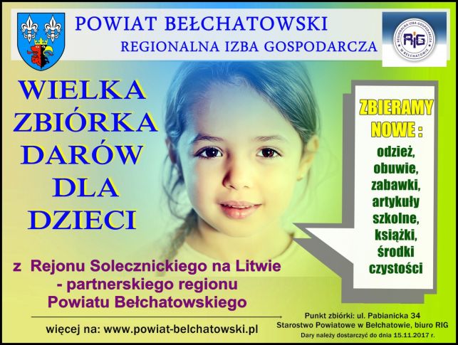 Zbiórka darów dla dzieci z Litwy - Zdjęcie główne