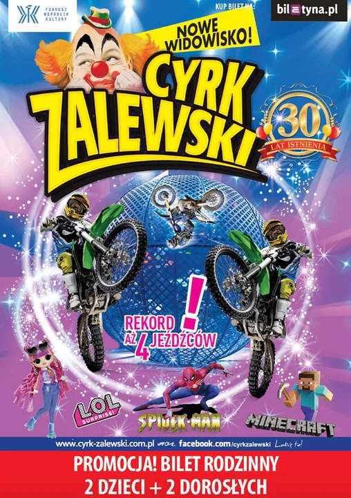 Cyrk Zalewski 14 listopada wystąpi w Bełchatowie. To jubileusz 30-lecia - Zdjęcie główne