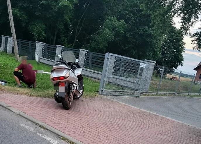 Wypadek motocyklisty w gminie Zelów. Zwierzę wybiegło na drogę [FOTO] - Zdjęcie główne