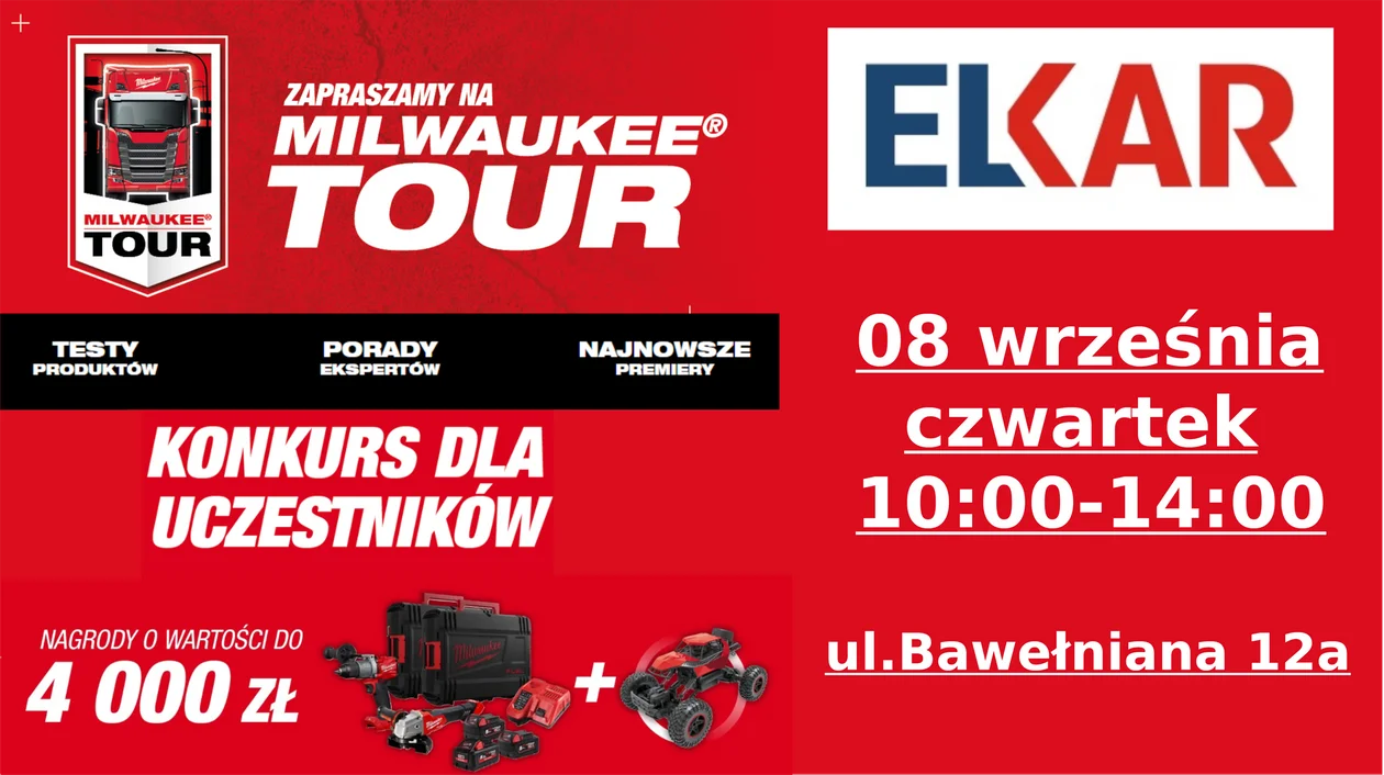MILWAUKEE TOUR Elkar Bełchatów zapraszamy 8 września! - Zdjęcie główne