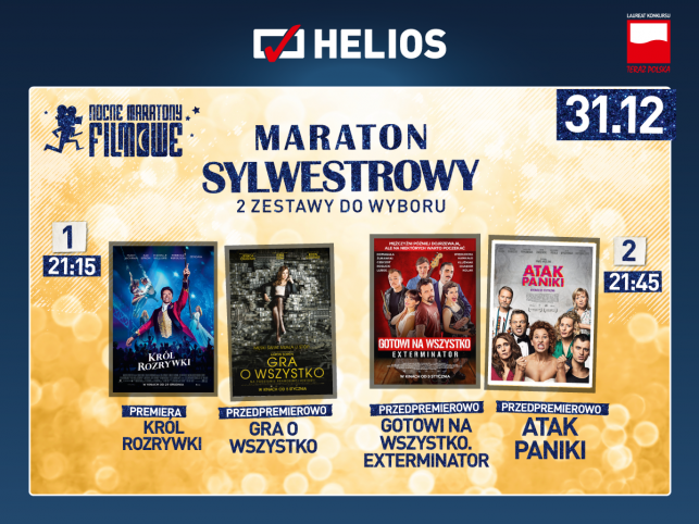 Maraton Sylwestrowy w kinach Helios! - Zdjęcie główne