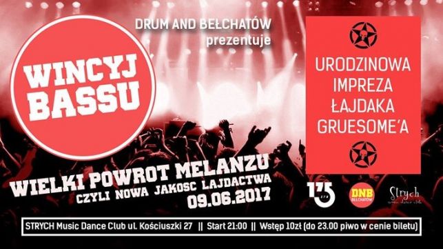 Koncert WiNCYJ BASSU !!!! - Wielki Powrót Melanżu - Urodziny Gruesome'a w Bełchatowie - Zdjęcie główne