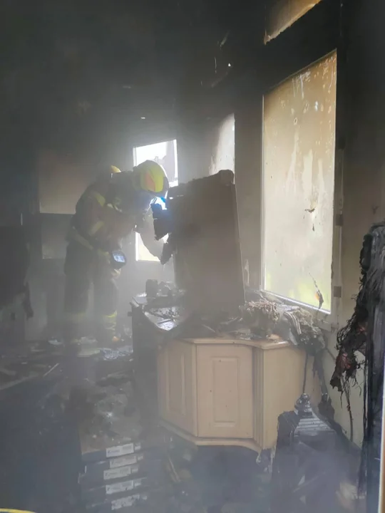 Pożar w gminie Drużbice. Z ogniem walczyło ponad 30 strażaków [FOTO] - Zdjęcie główne