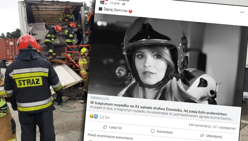 24-letnia Dominika zginęła w karambolu na A1. Strażacy w żałobie po śmierci druhny [FOTO]  - Zdjęcie główne
