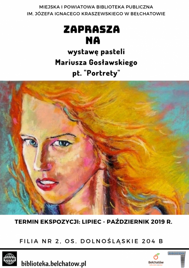 "Portrety" Mariusza Gosławskiego  w bibliotece - Zdjęcie główne