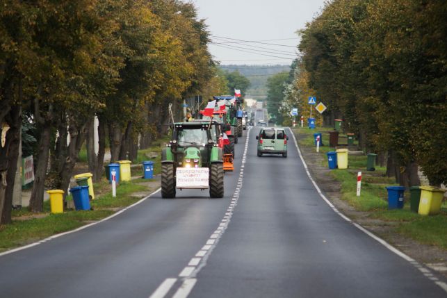 Protest rolników. Sznur ciągników w Bełchatowie [FOTO] - Zdjęcie główne