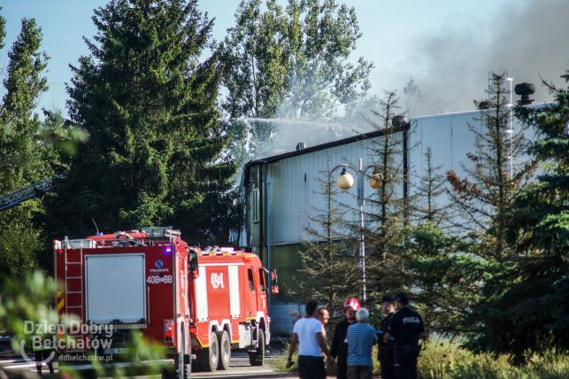[AKTUALIZACJA] Eksplozje i pożar w hali w Piaskach. Doszło do skażenia rzeki [FOTO][VIDEO] - Zdjęcie główne