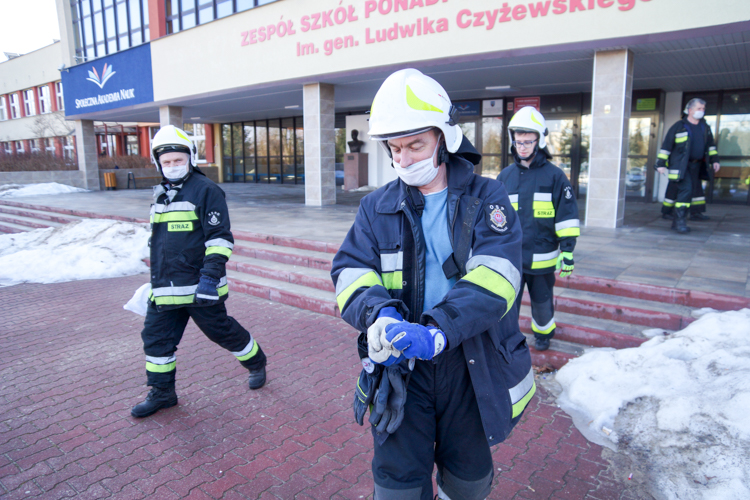 Dziki intruz w bełchatowskiej szkole. Do pomocy wezwano straż pożarną [FOTO] - Zdjęcie główne