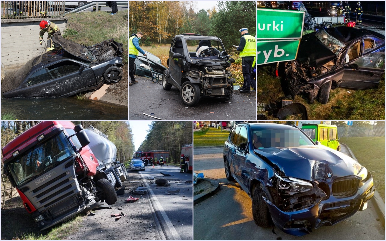 Wypadki na drogach powiatu bełchatowskiego w 2020 roku. Nie brakowało niestety śmiertelnych... [FOTO] - Zdjęcie główne