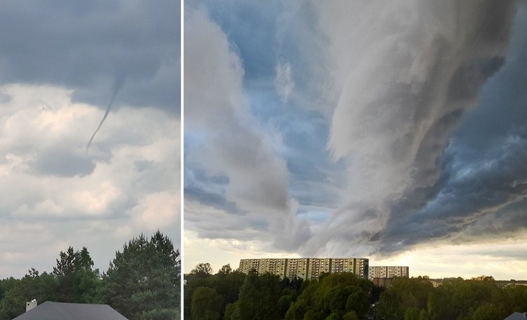 Trąba powietrzna koło Bełchatowa? Mieszkańcy z przerażeniem obserwowali zmieniające się niebo... - Zdjęcie główne