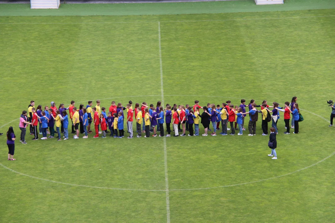 Flash mob na stadionie ŁKS Łódź im. Władysława Króla