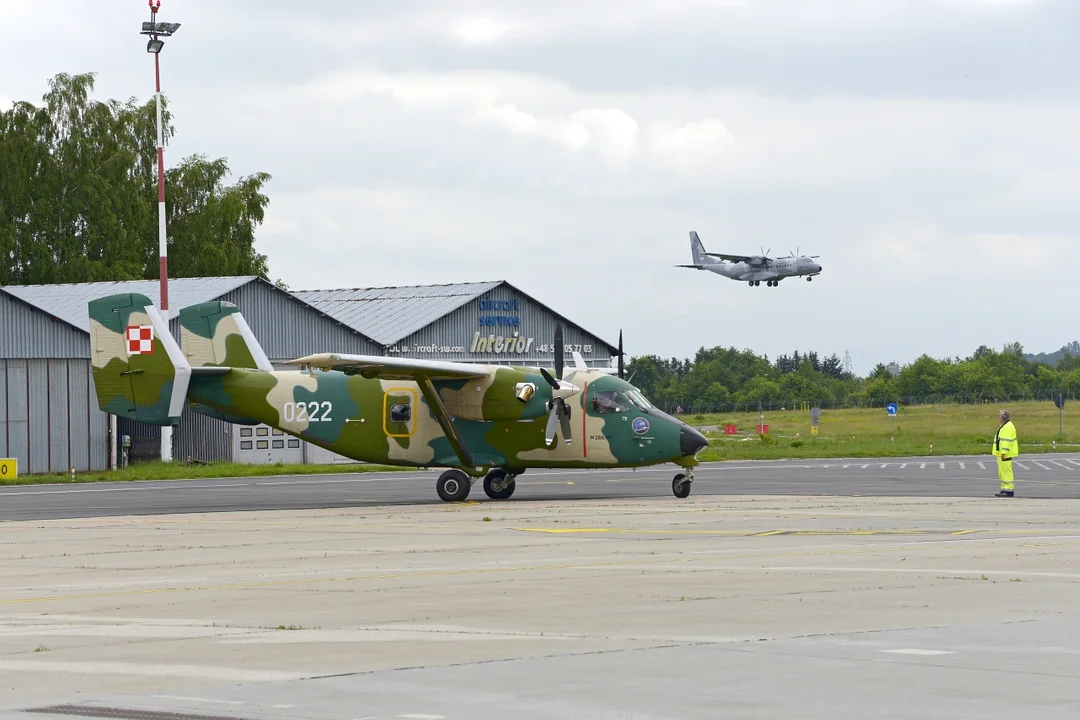 Wojskowe samoloty na łódzkim lotnisku
