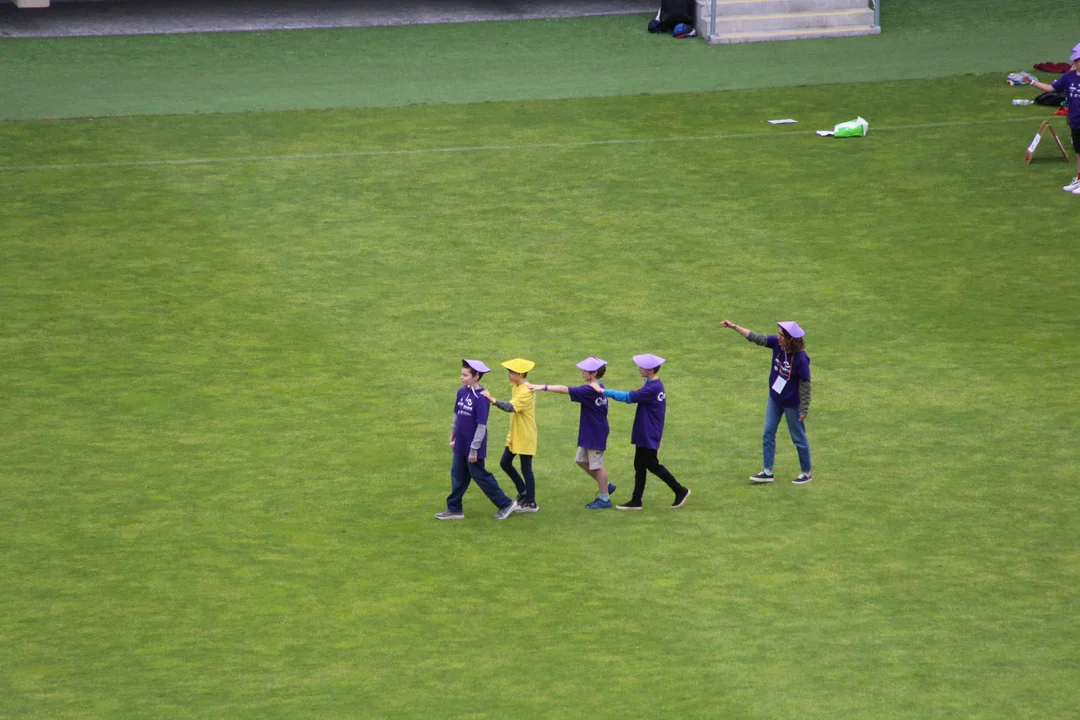 Flash mob na stadionie ŁKS Łódź im. Władysława Króla