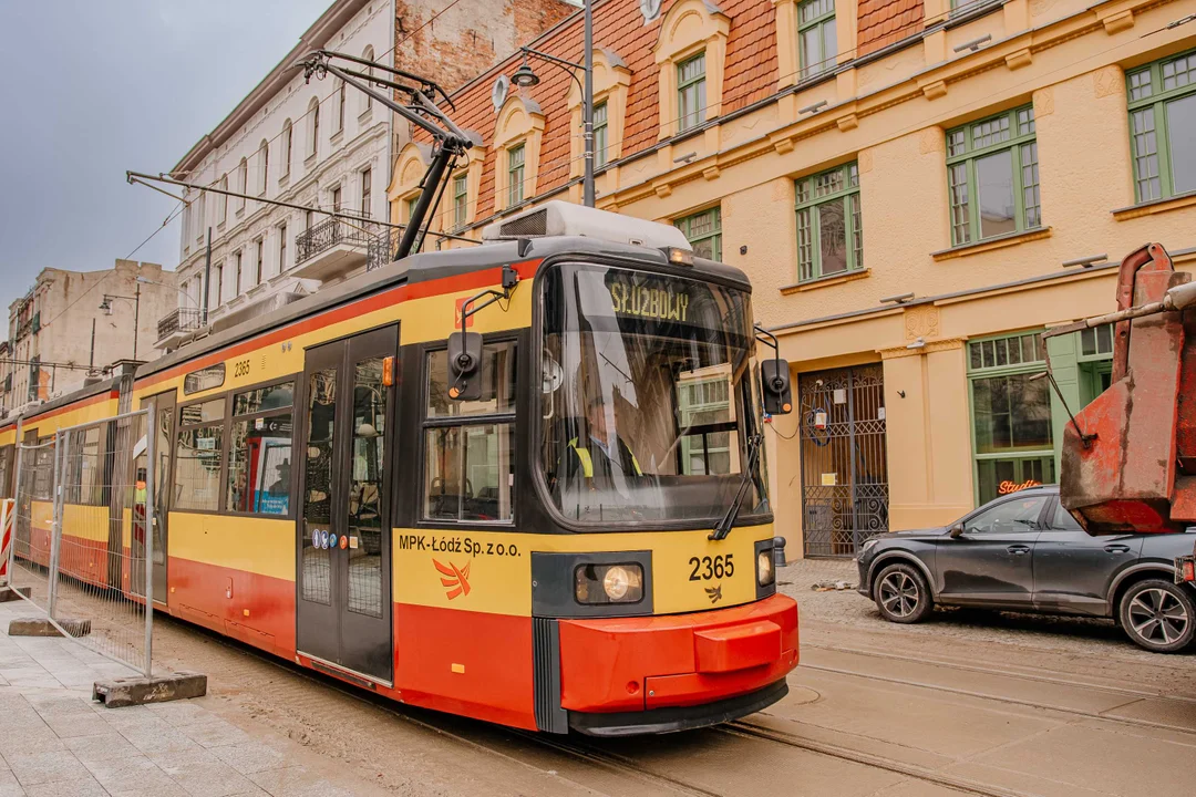 Pierwsze tramwaje na ulicy Legionów w Łodzi