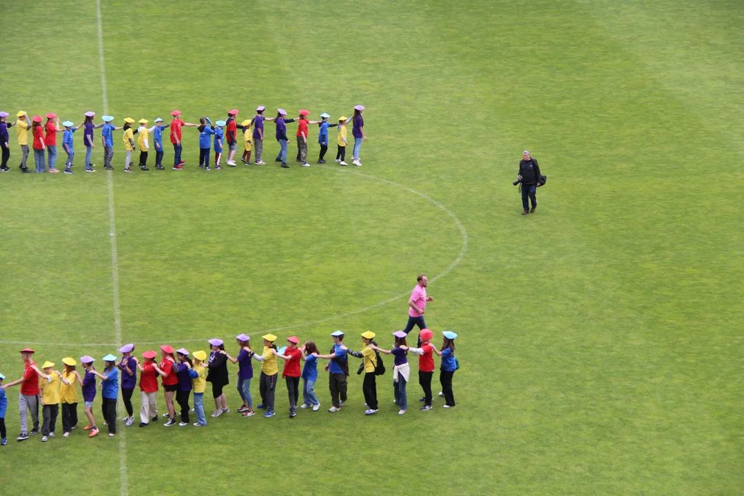 Flash mob na stadionie ŁKS Łódź im. Władysława Króla