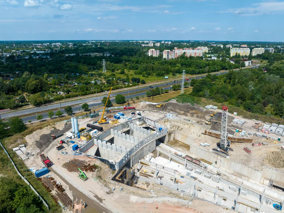 Budowa tunelu kolejowego w Łodzi