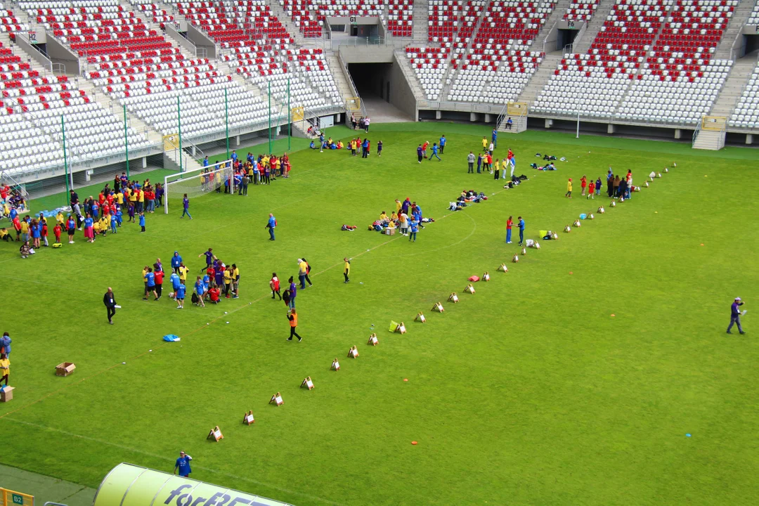 Flash mob na stadionie ŁKS Łódź im. Władysława Króla