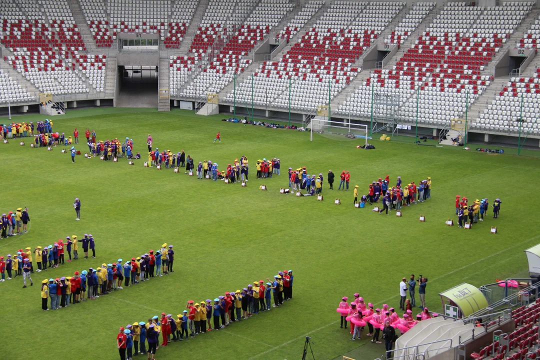 Flash mob na stadionie ŁKS Łódź im. Władysława Króla