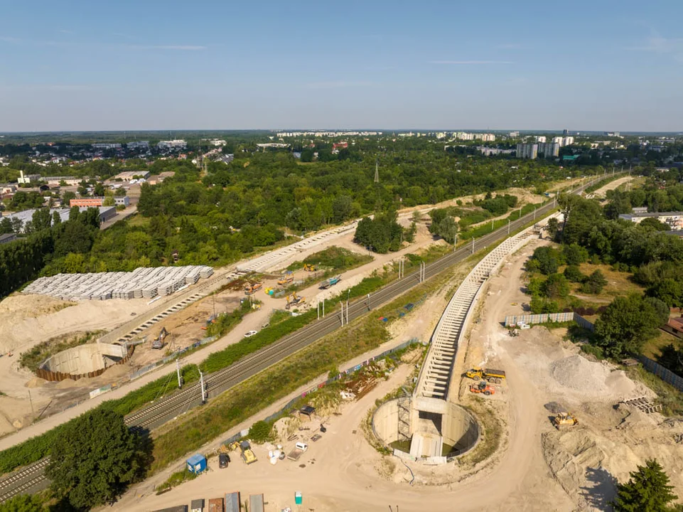 Budowa tunelu kolejowego w Łodzi