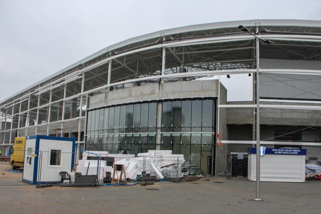 Stadion Wisły Płock w budowie