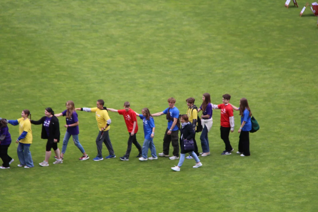 Flash mob na stadionie ŁKS Łódź im. Władysława Króla