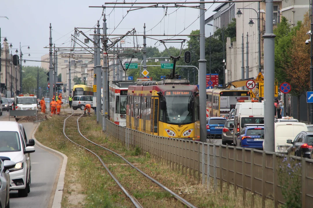 Wykolejenie tramwaju MPK Łódź na Zachodniej