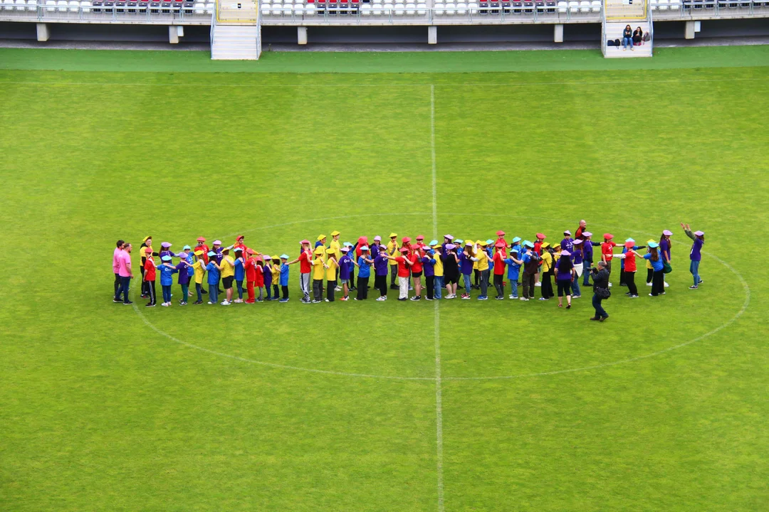 Flash mob na stadionie ŁKS Łódź im. Władysława Króla