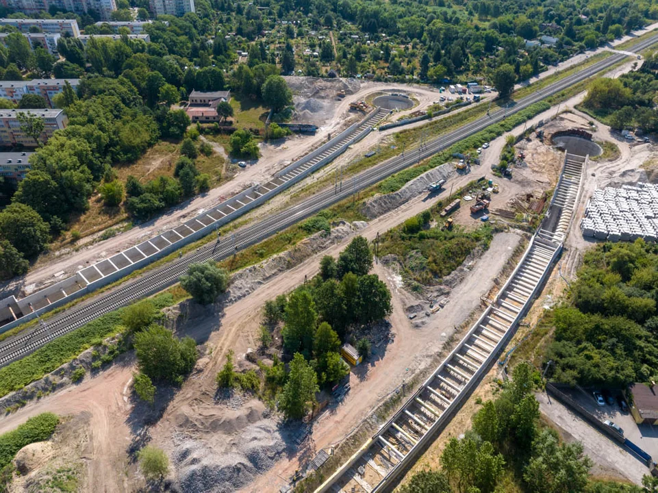 Budowa tunelu kolejowego w Łodzi