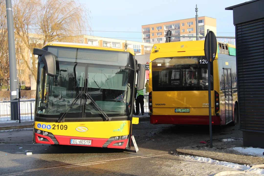 Zderzenie autobusów na Retkini