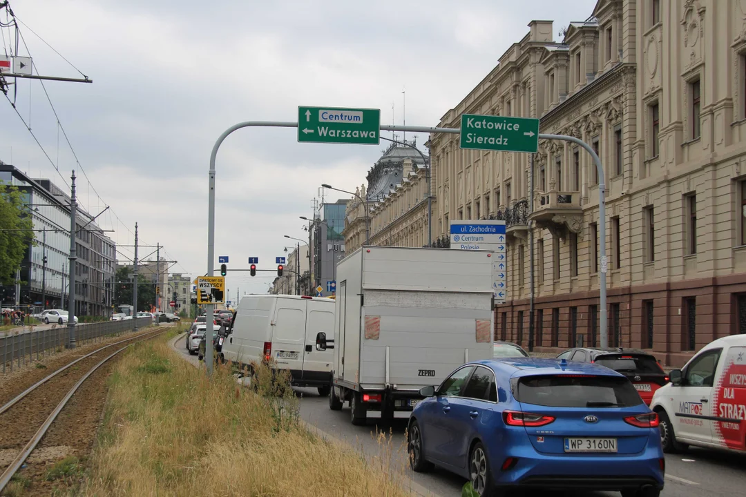 Wykolejenie tramwaju MPK Łódź na Zachodniej