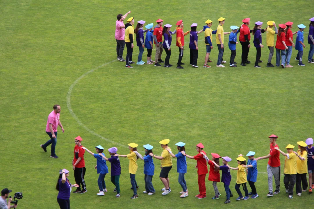 Flash mob na stadionie ŁKS Łódź im. Władysława Króla