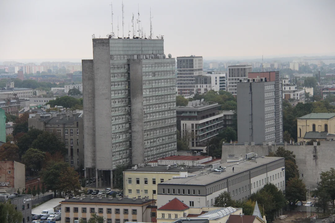 Widok z wieżowca przy al. Sienkiewicza 3 w Łodzi