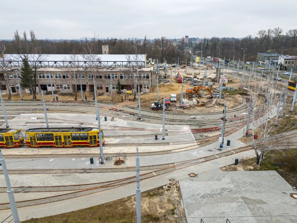 Przebudowa zajezdni tramwajowej Chocianowice - stan na marzec 2024 r.