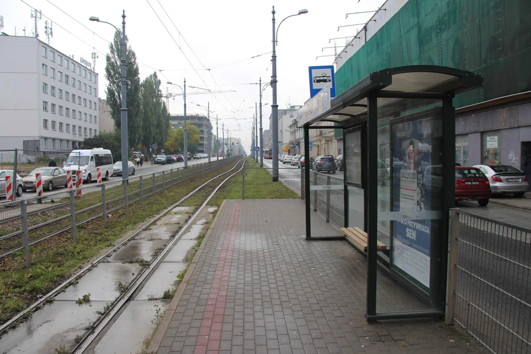 Przebudowa skrzyżowania ulic Zachodniej z Legionów w Łodzi - stan na 21.10.2023 r.