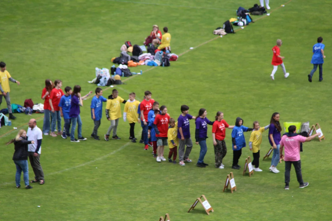 Flash mob na stadionie ŁKS Łódź im. Władysława Króla