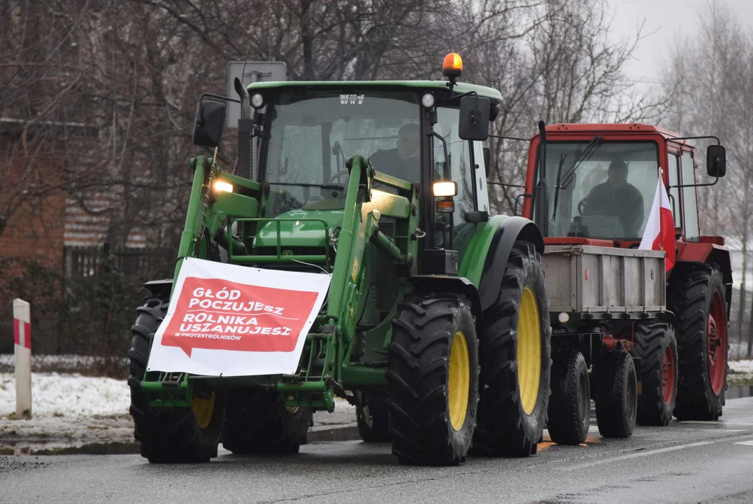 Protest rolników w Pabianicach