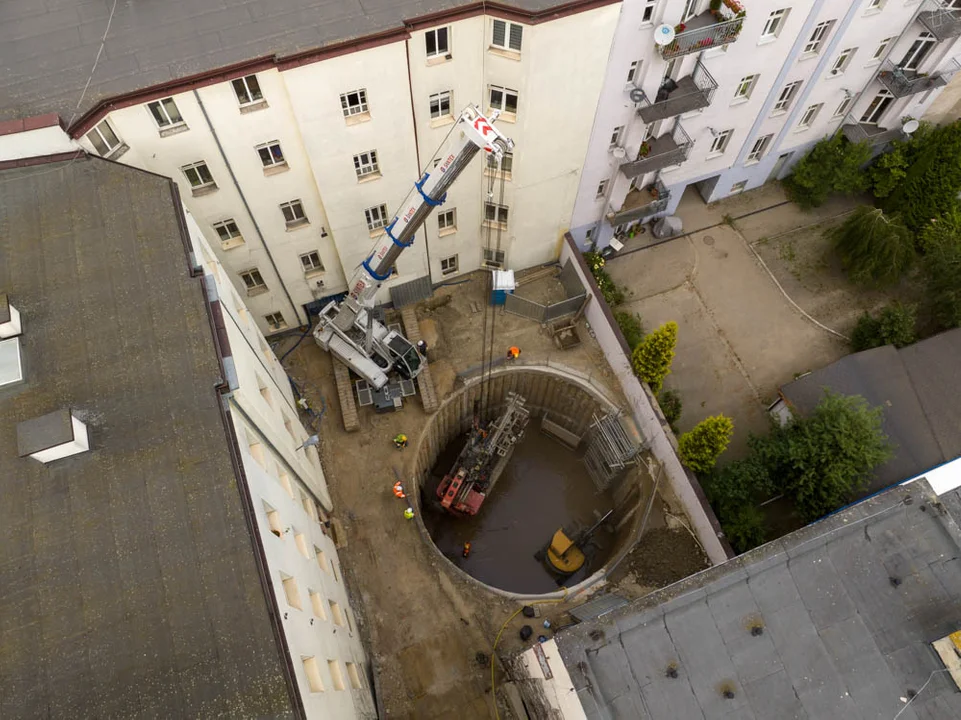 Budowa tunelu kolejowego w Łodzi