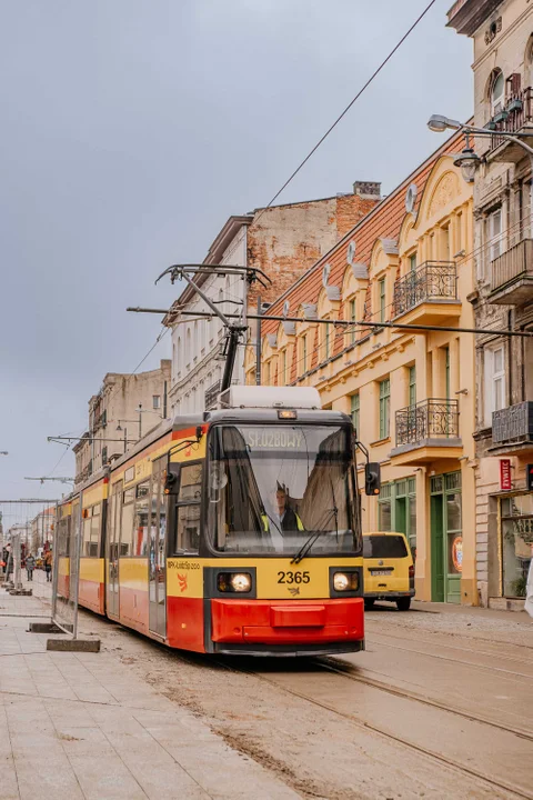 Pierwsze tramwaje na ulicy Legionów w Łodzi