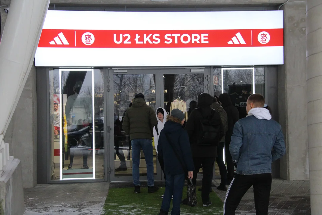 Otwarcie sklepu ŁKS na stadionie Króla w Łodzi