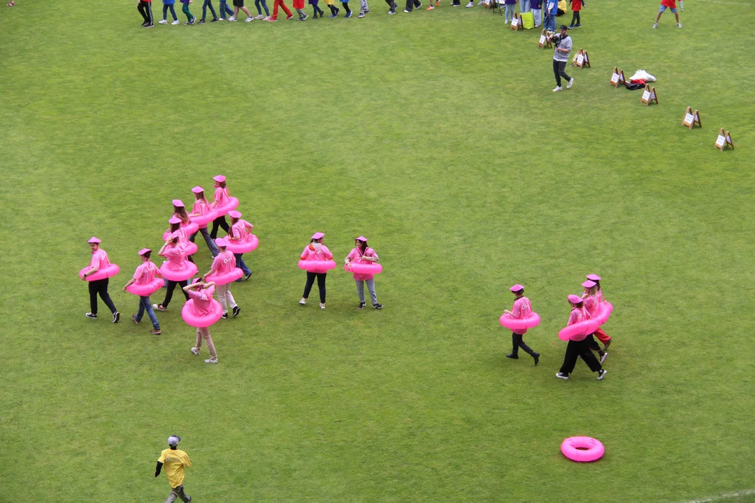 Flash mob na stadionie ŁKS Łódź im. Władysława Króla