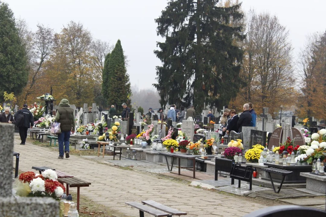 Tłumy łodzian na cmentarzu na Kurczakach