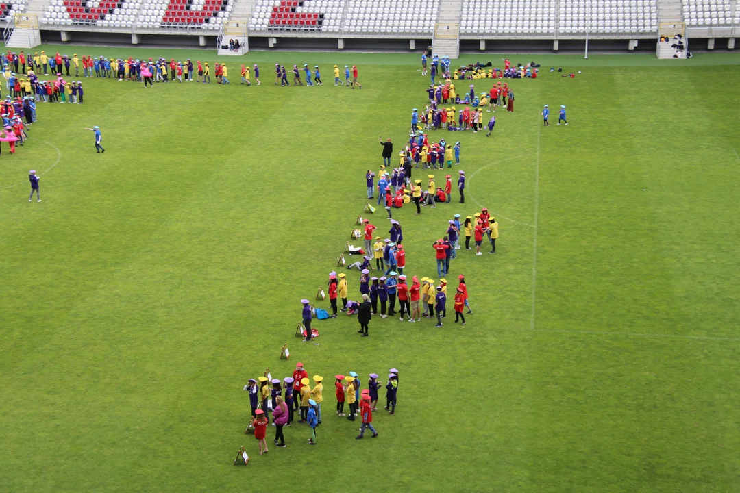 Flash mob na stadionie ŁKS Łódź im. Władysława Króla